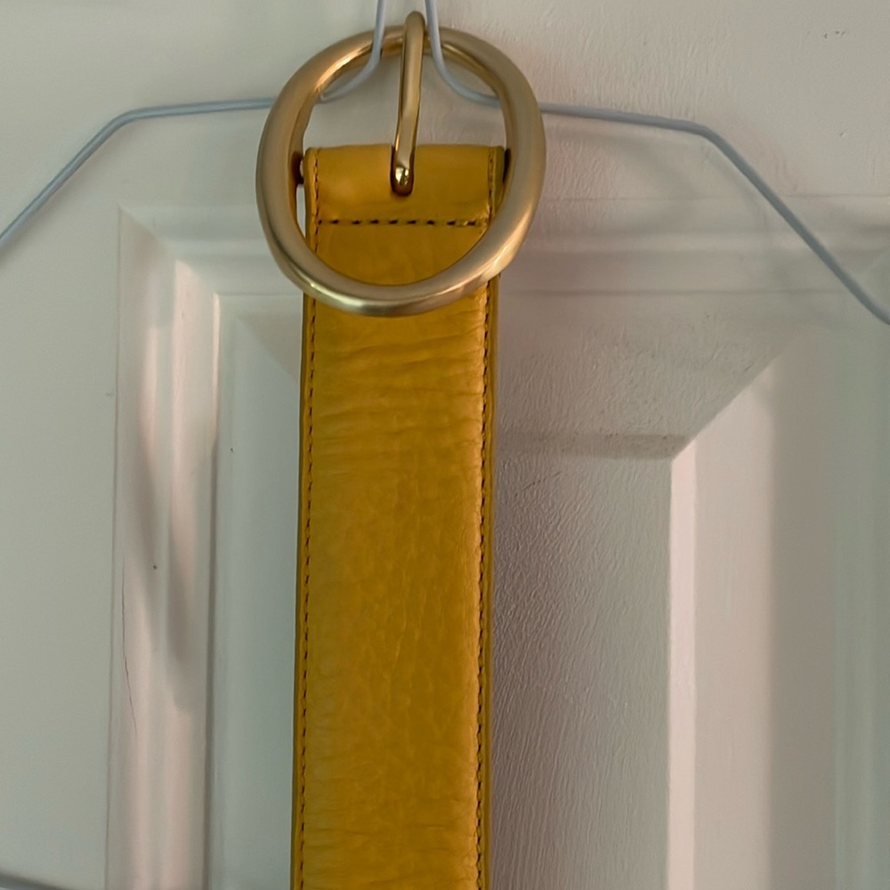 Cole Haan yellow leather belt